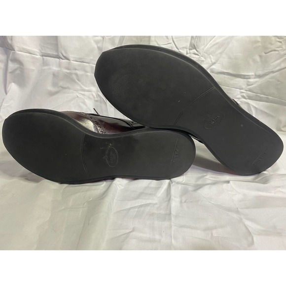 Prada Burgundy Wingtip Derby w/ Orange Sole - Picture 4 of 7